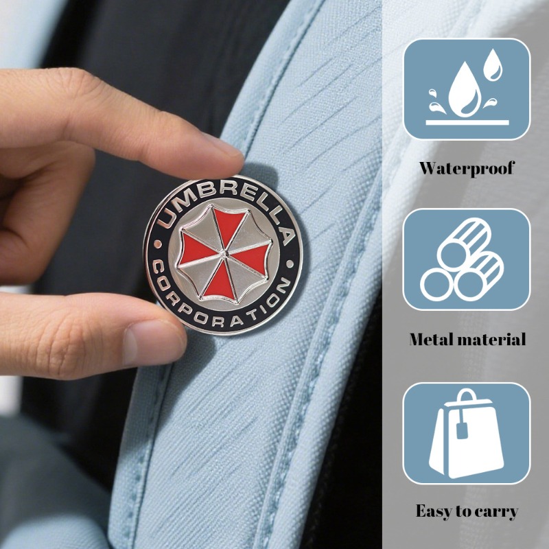 Men Accessories Logo - Metalowa odznaka z logo Umbrella Company,