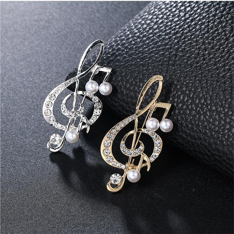 Men'S Accessories Gift Ideas - 1Pc Eleganckie broszki z nutami Stylowe