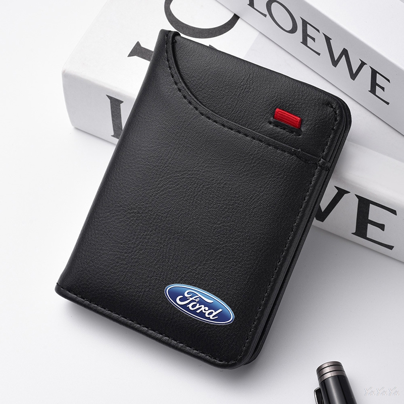 Bifold Leather Wallet - Skórzany portfel na prawo jazdy, dowód