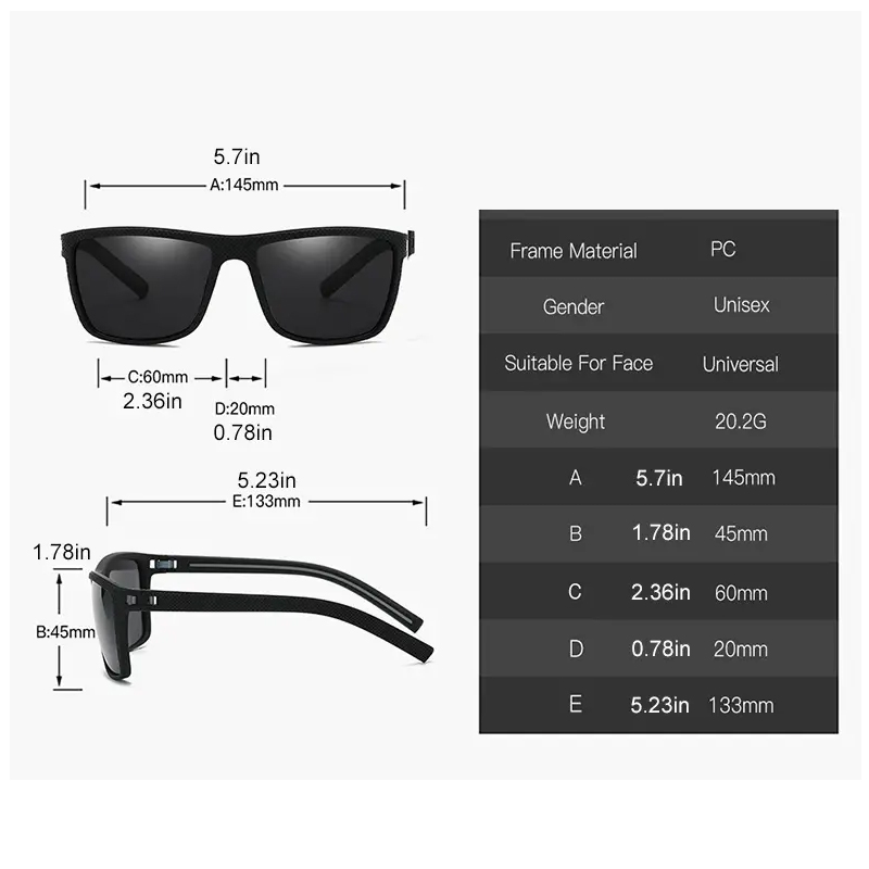 Kwadratowe okulary przeciwsłon – Men'S Accessories Glasses recenzja i cena